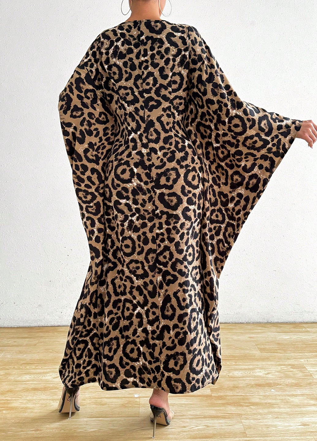 Коричнева кежуал сукня SHEIN леопардовий