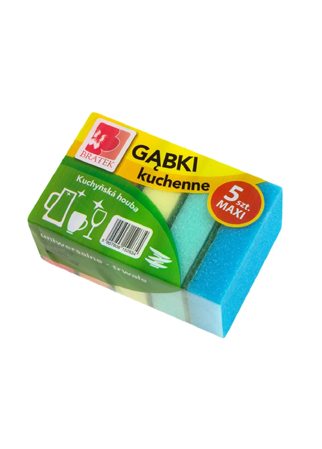 Губки для миття посуду MAXI 5 шт Bratek (253964354)