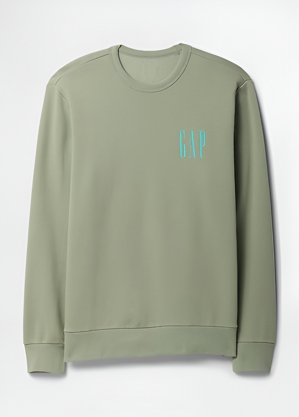 Оливковий світшот Gap логотип без декору (352742776)
