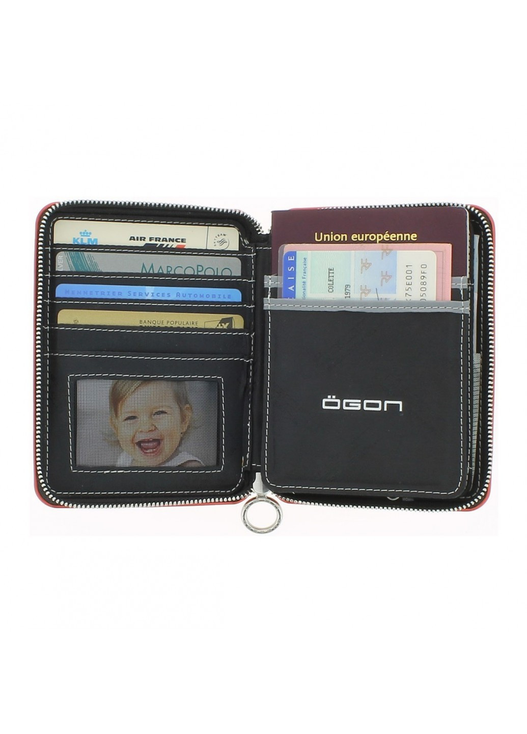 Кошелек на молнии OGON Quilted passport; розово-золотистый Ogon Designs (234706034)