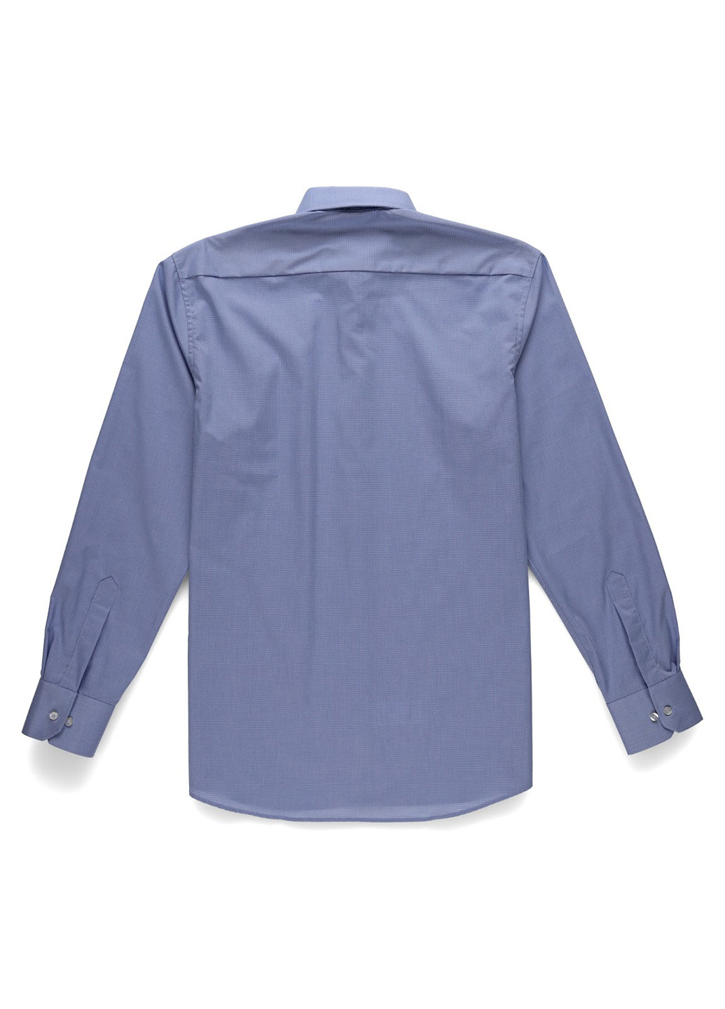 Темно-голубой классическая, кэжуал рубашка однотонная Eterna