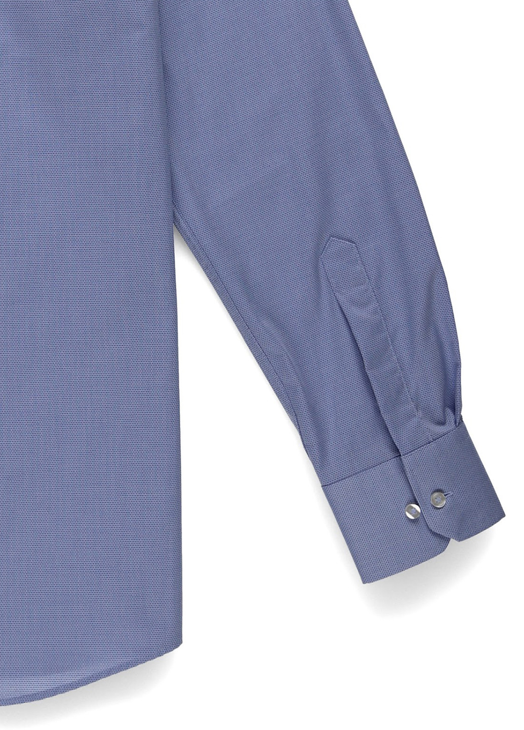 Темно-голубой классическая, кэжуал рубашка однотонная Eterna