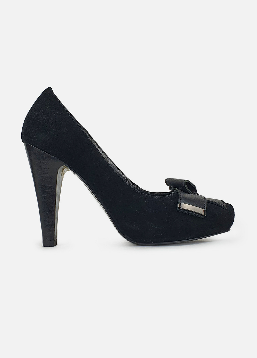 Чорні замшеві туфлі жіночі весняні осінні Brocoli лодочки (252654844)