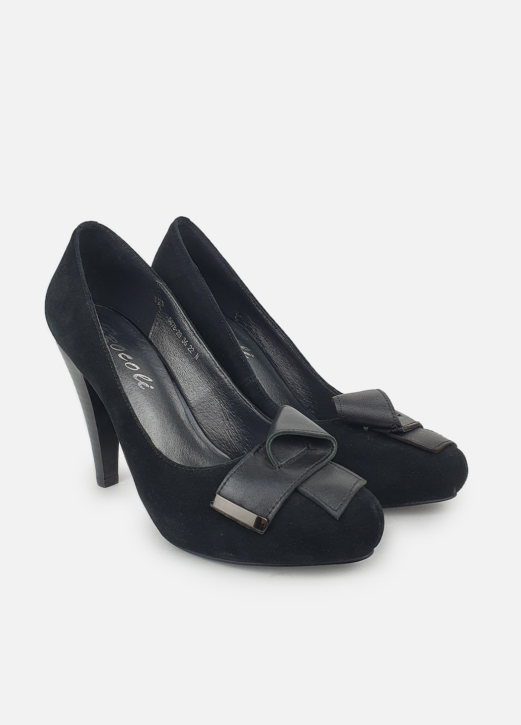 Brocoli Черные замшевые туфли женские весенние осенние черный з натуральная замша, — демисезон (252654844)