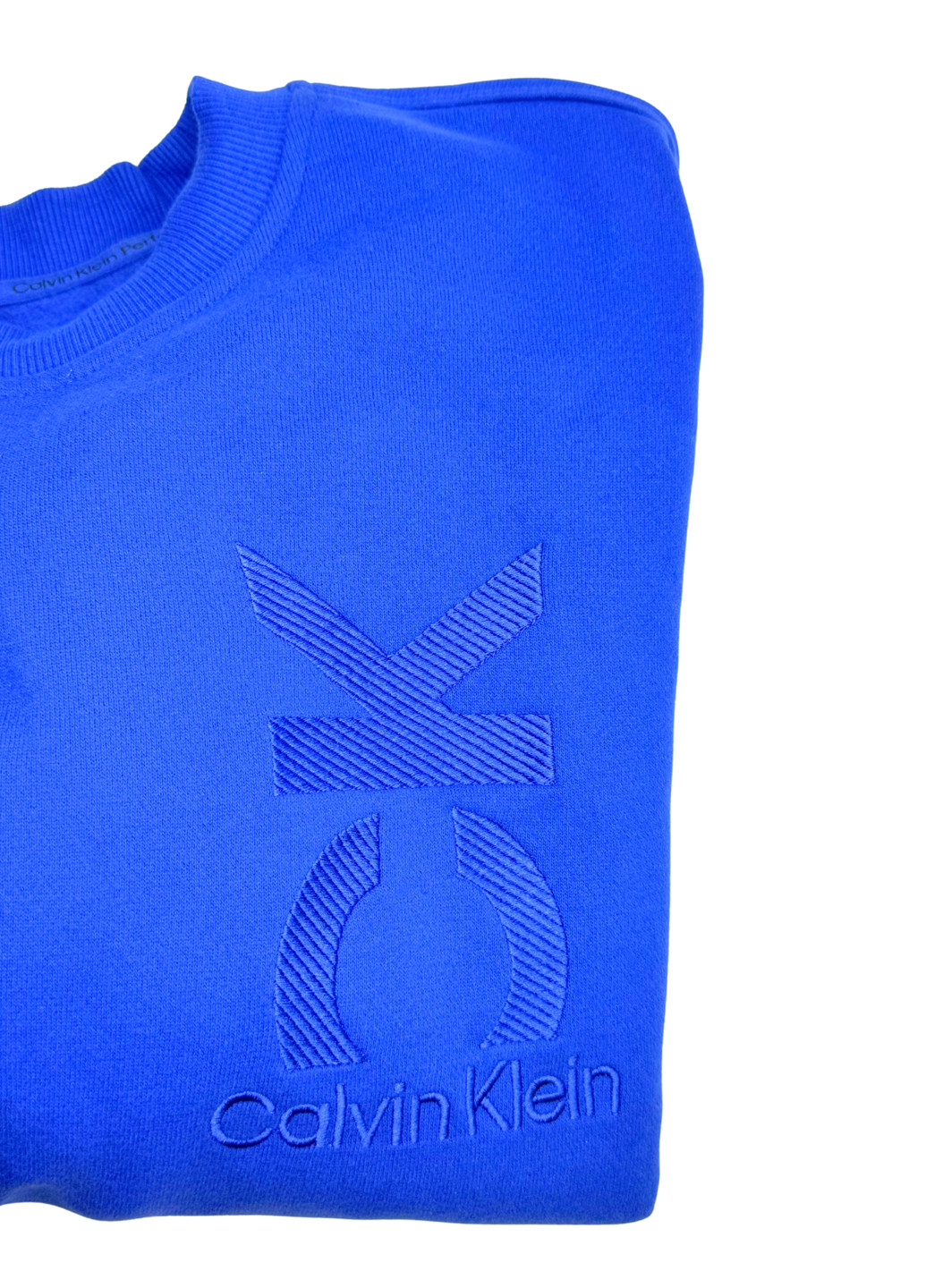 Синій світшот Calvin Klein логотип вишивка (307636996)