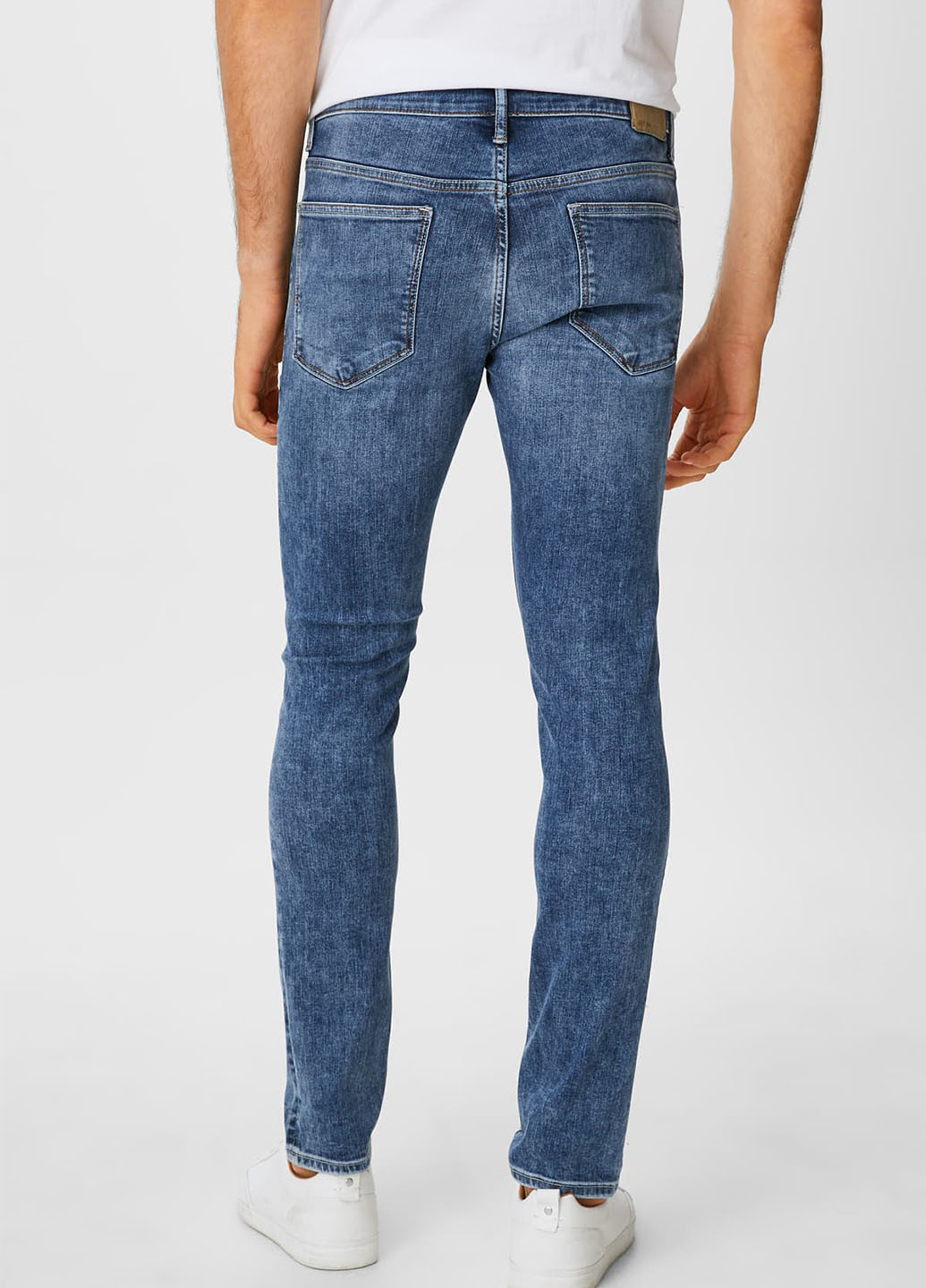 Синие демисезонные скинни джинсы C&A