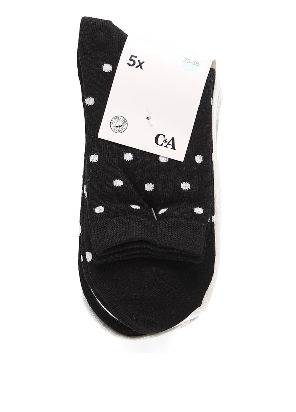 Комбіновані шкарпетки (5 пар) C&A горошок (322945751)