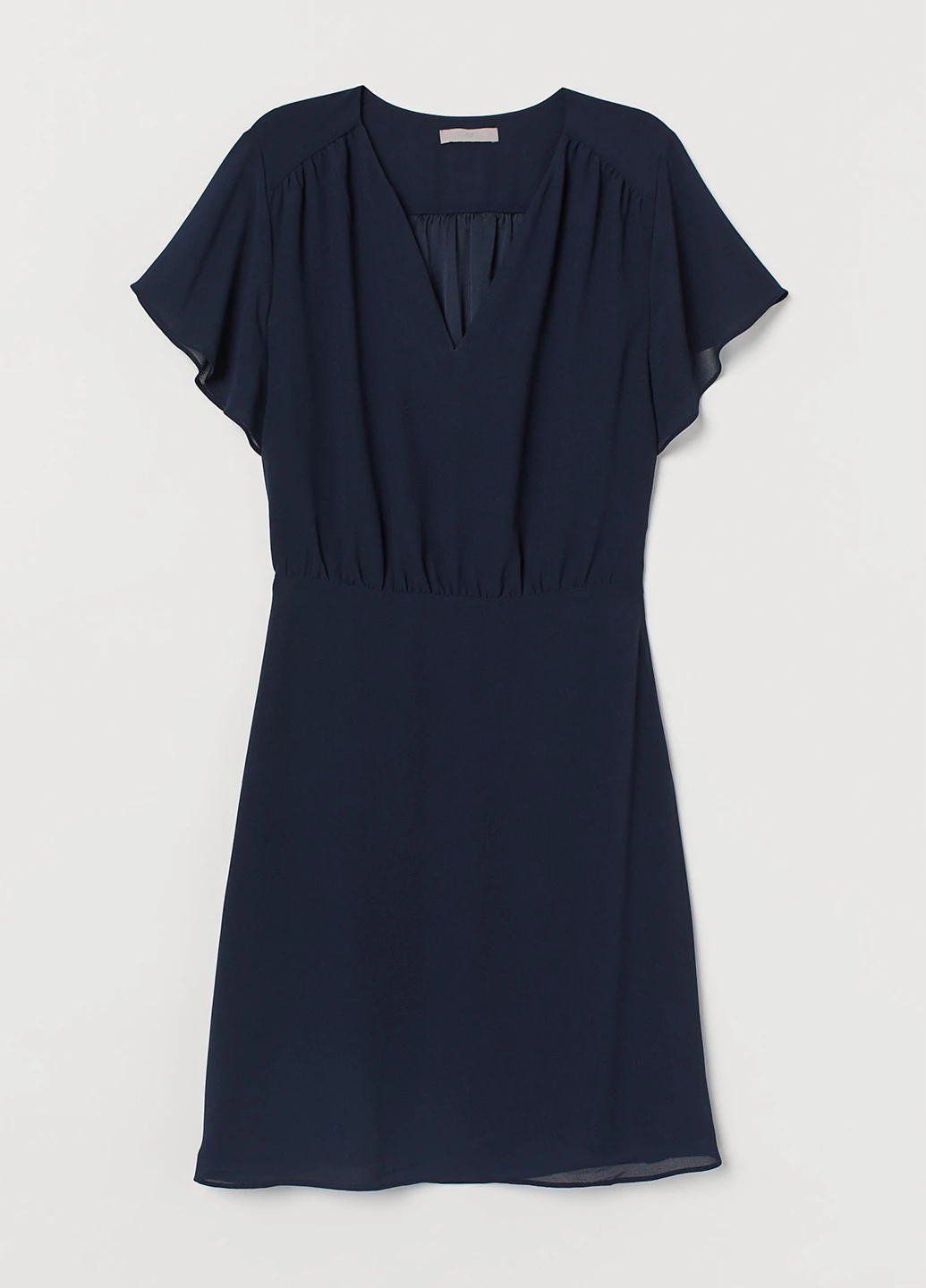 Темно-синее кэжуал платье H&M однотонное