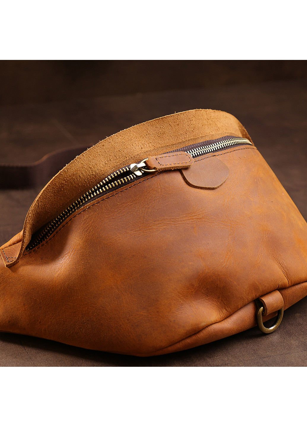 Мужская кожаная сумка на пояс 32х16х13 см Vintage (250097456)