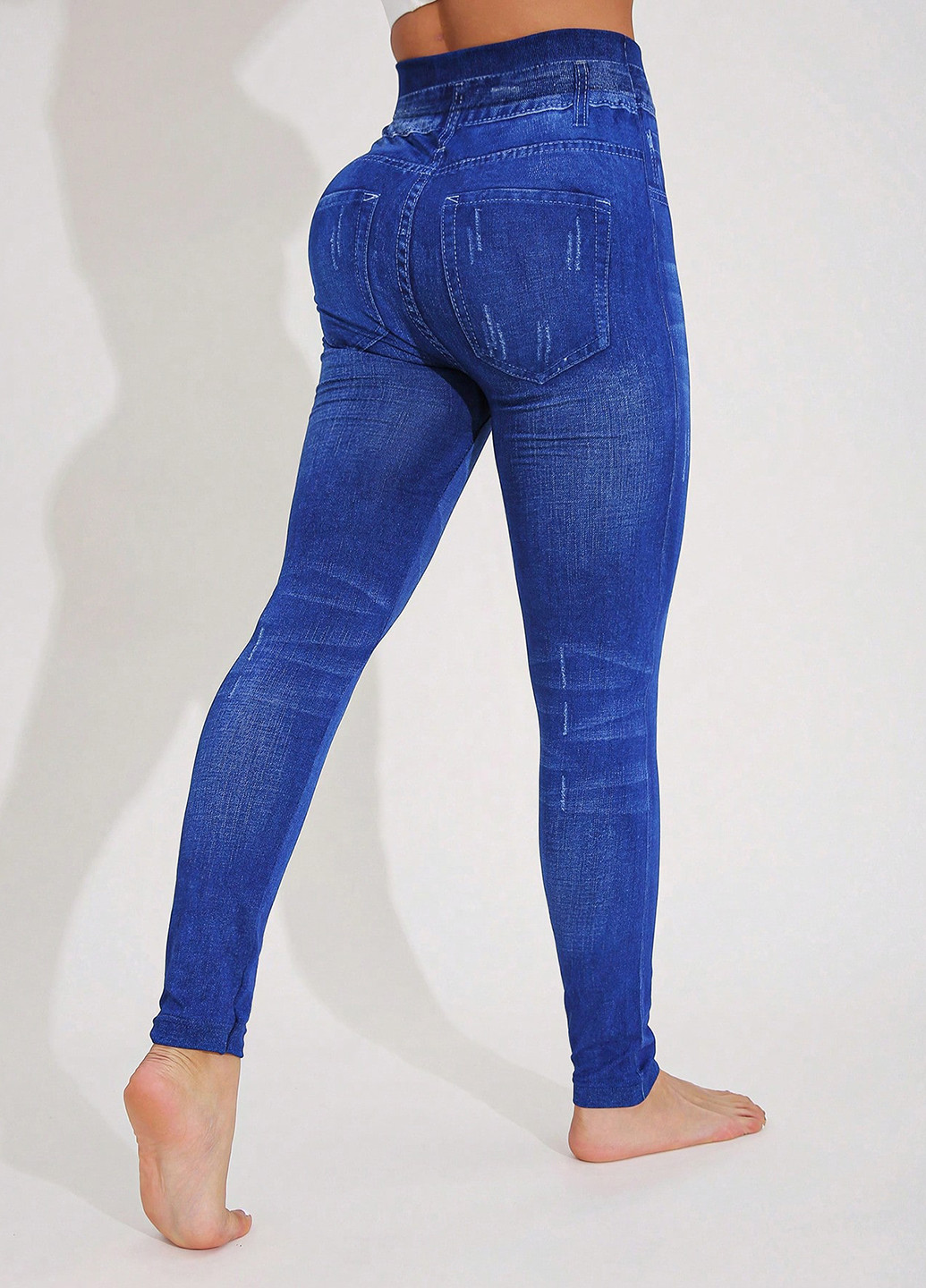 Синие демисезонные джеггинсы SHEIN