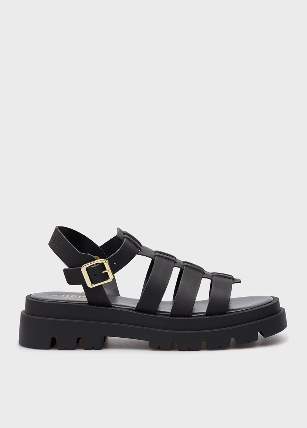 Черные босоножки Replay с ремешком с логотипом