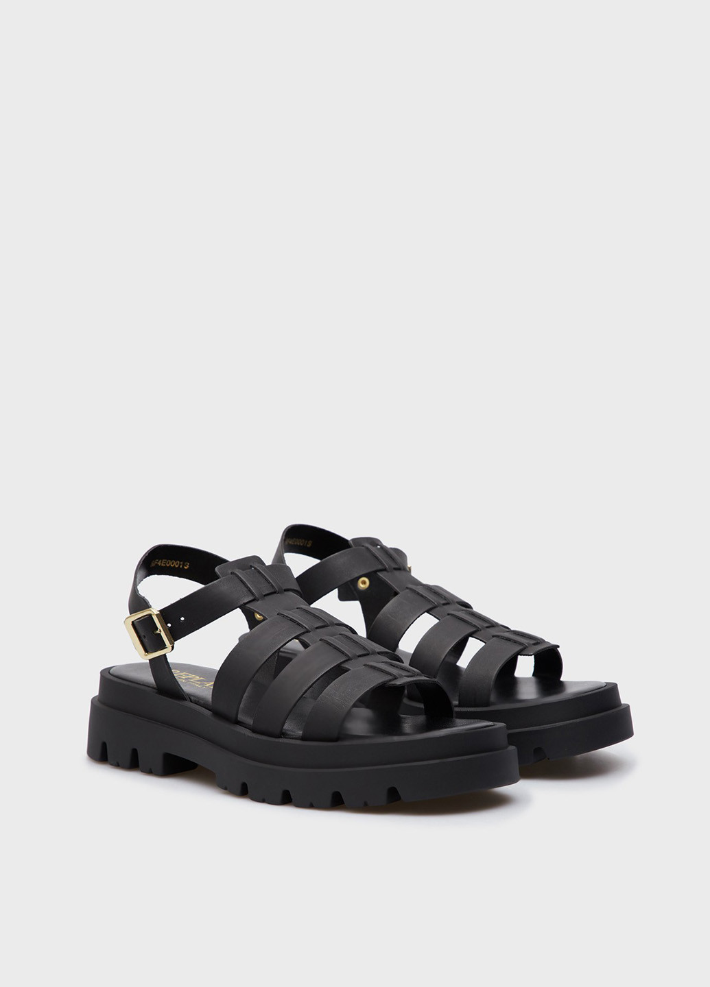 Черные босоножки Replay с ремешком с логотипом