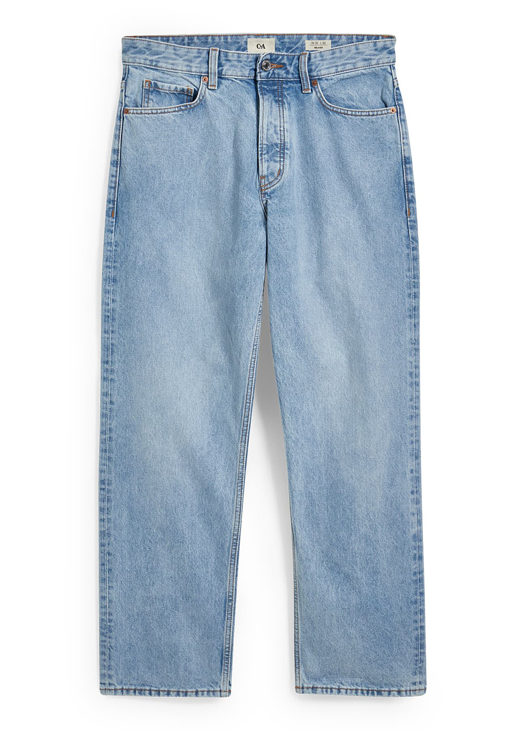 Голубые летние прямые джинсы C&A