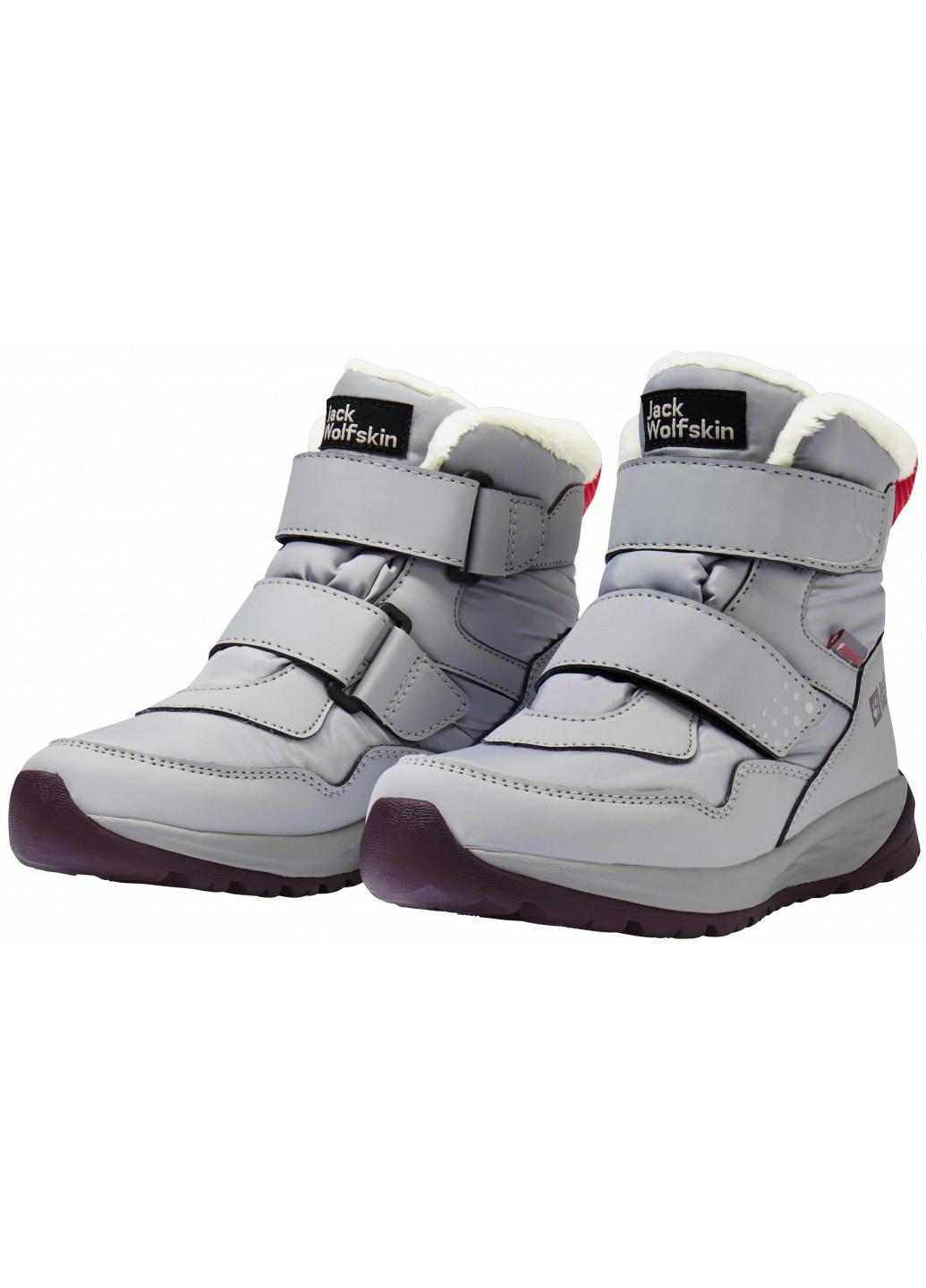 Серые спортивные, кэжуал зимние ботинки Jack Wolfskin