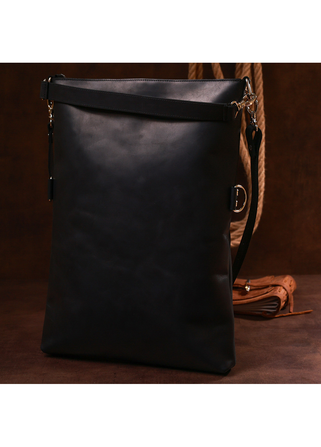 Жіноча шкіряна сумка 32х42х4 см Shvigel (253491088)