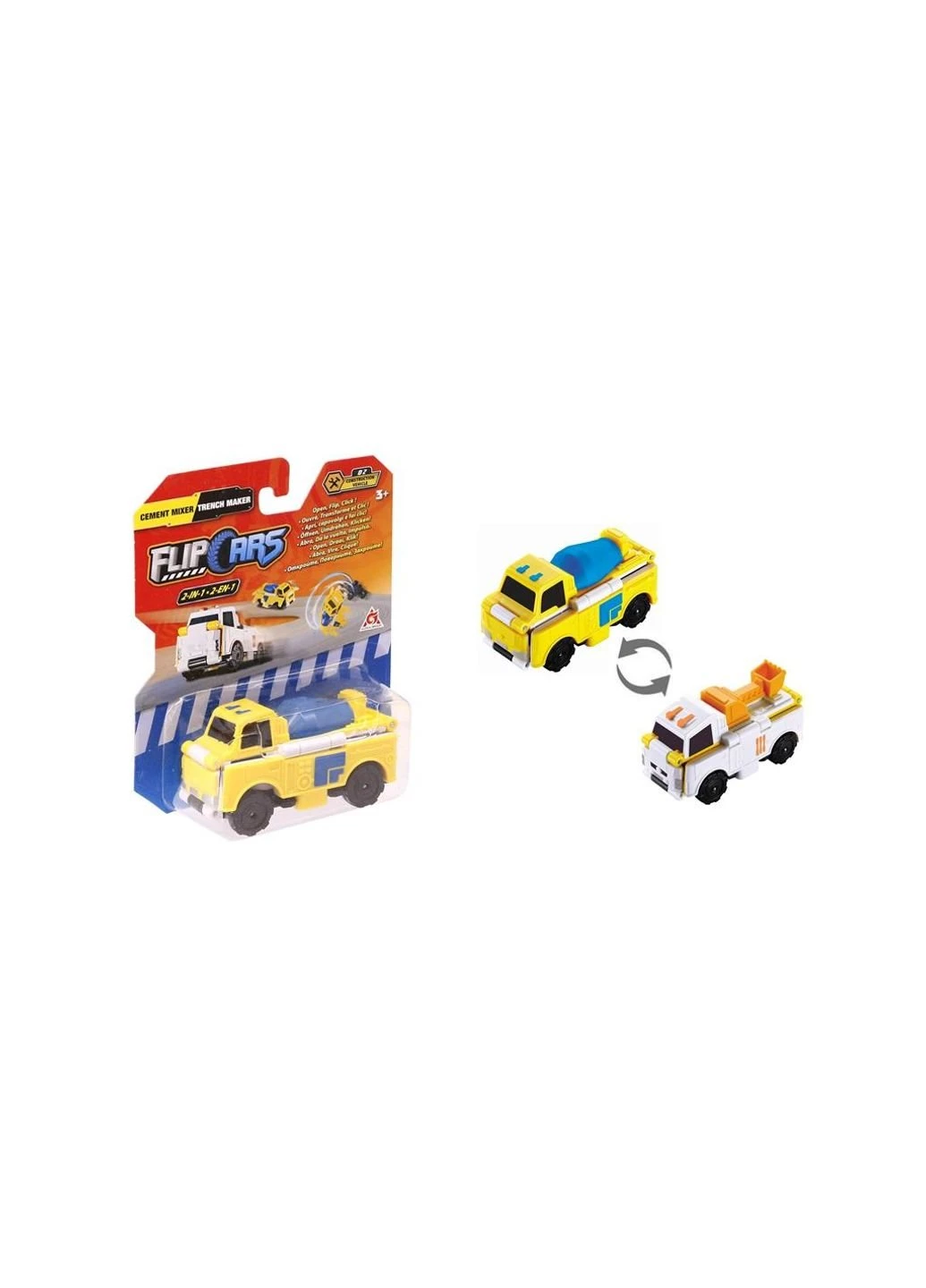 Машина Flip Cars 2 в 1 Бетономішалка та Траншеєкопувач (EU463875-02) No Brand (254072965)