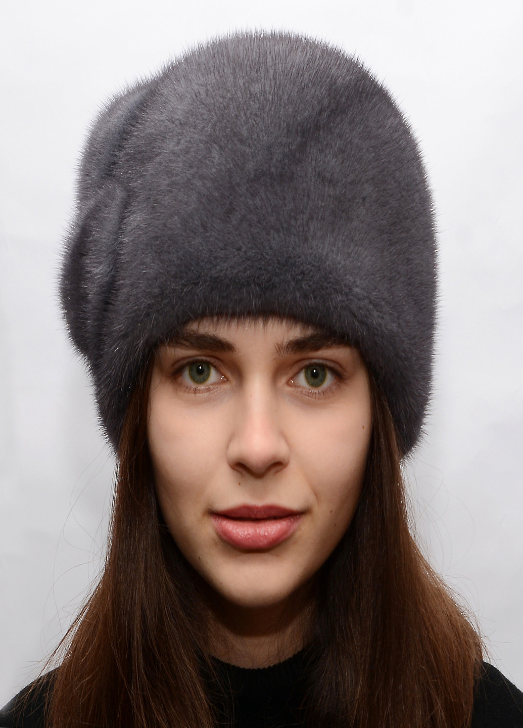 Жіноча норкова зимова шапка Меховой Стиль шарик листочки (211521268)