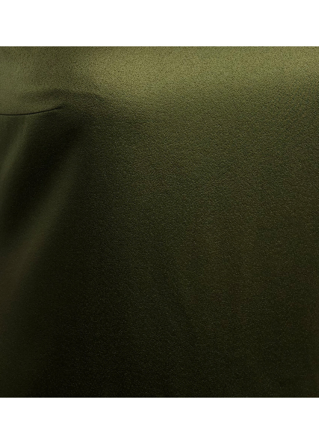 Оливковое коктейльное сатиновое мини платье без рукавов Elliatt однотонное