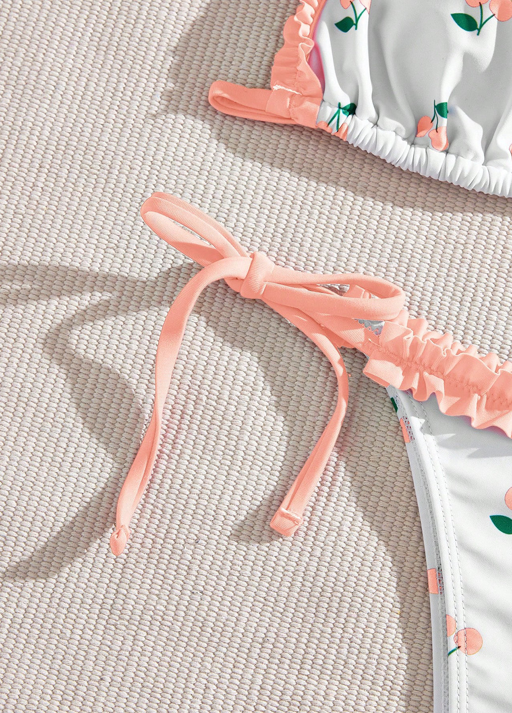 Білий літній купальник (ліф, трусики) бікіні, роздільний SHEIN