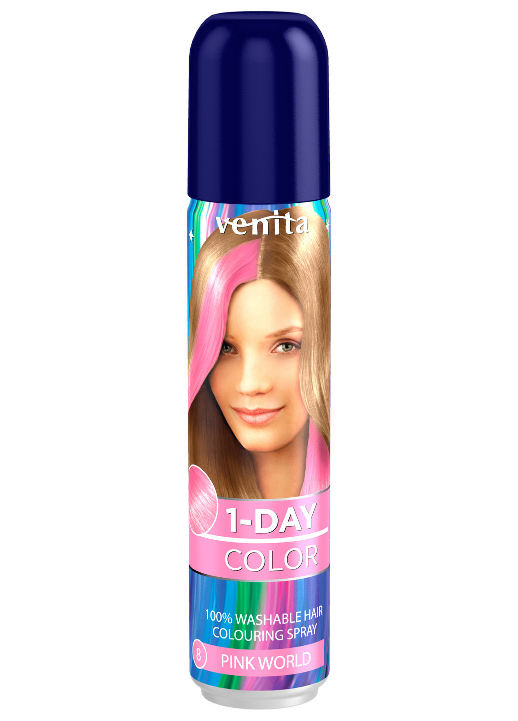 Фарба-спрей для волосся 1-Day Colouring Spray №8 Рожеве світло Venita (202165324)