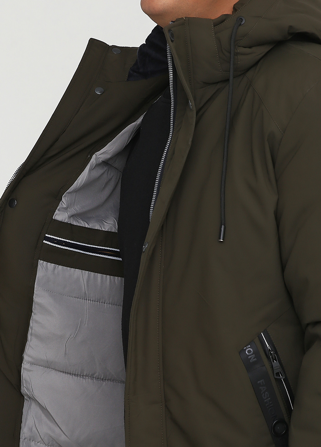 Оливковая (хаки) зимняя куртка ZPJV