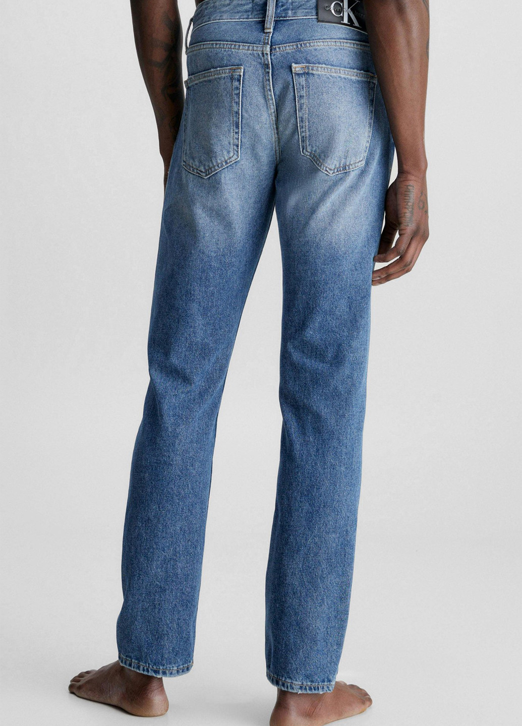 Светло-синие демисезонные прямые джинсы Calvin Klein Jeans