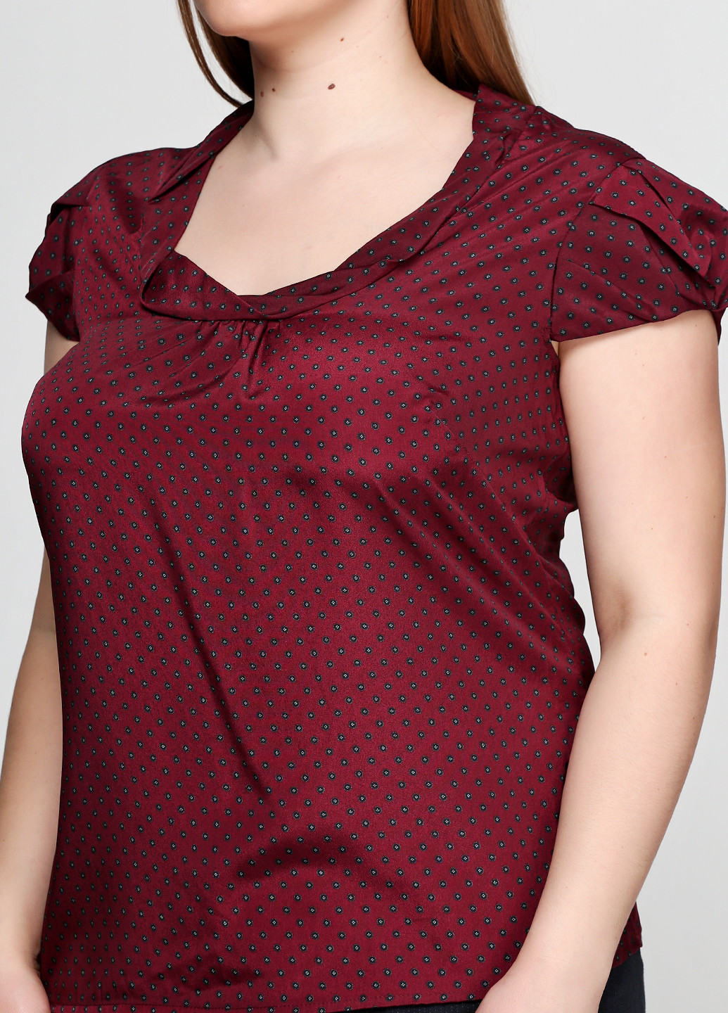 Бордовая летняя блуза Merona