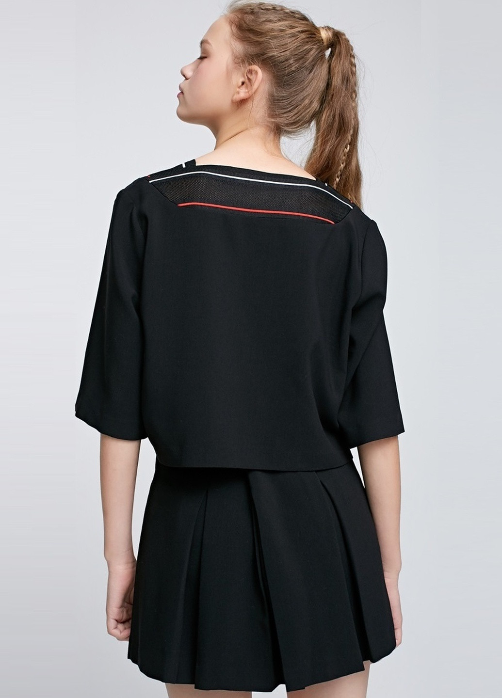 Чорний комплект топ зі спідницею Only