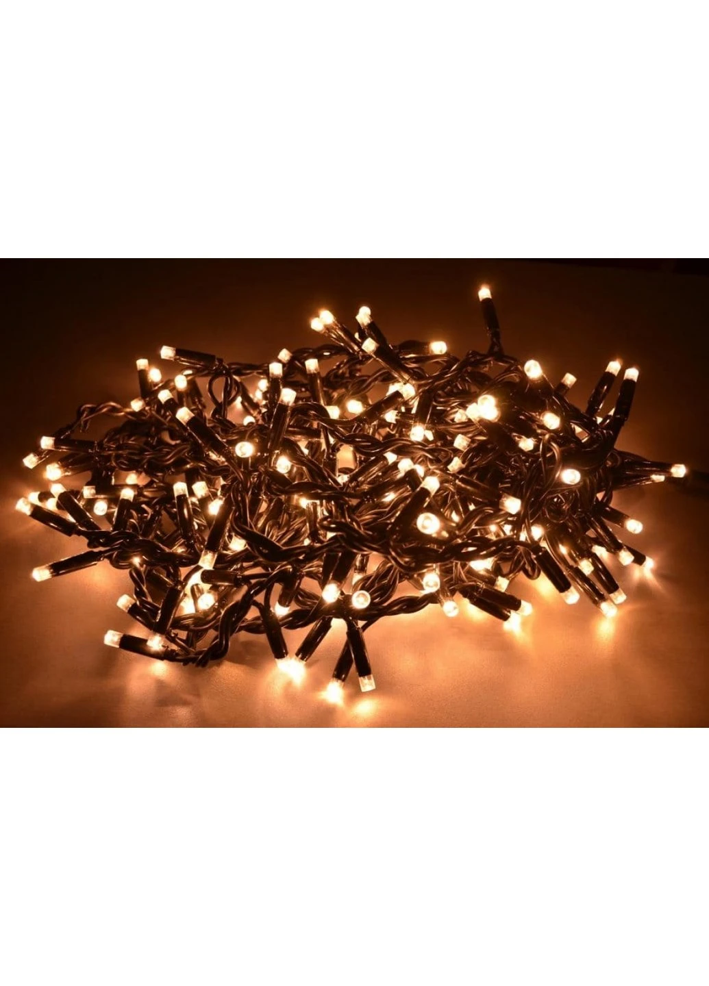 Гирлянда светодиодная 25 м на 500 LED, черный шнур (Желтый) Power (254425130)