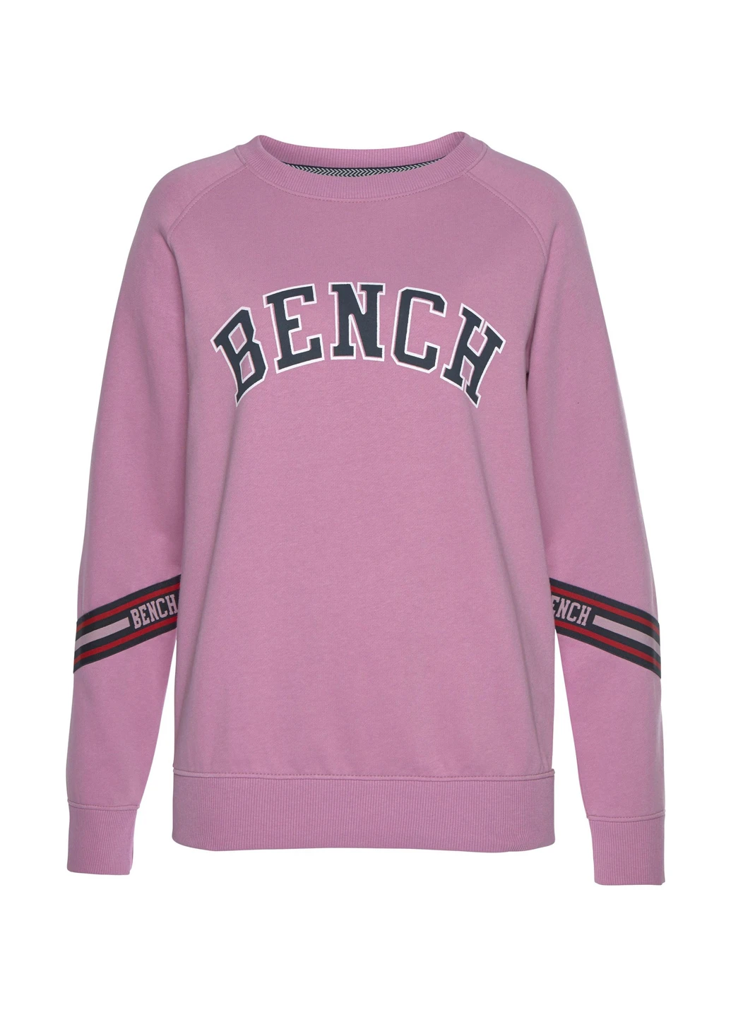 Розовый свитшот Bench надпись без декора (250582698)