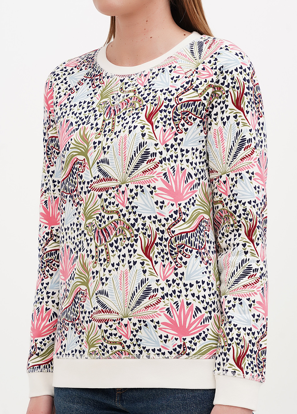 Комбінований світшот Boden квітковий без декору (327542522)