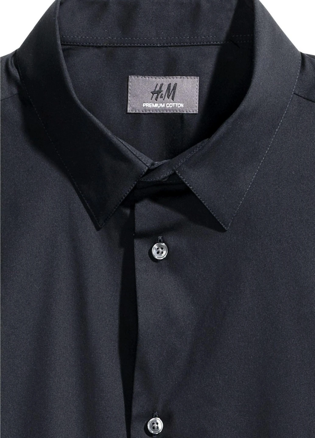 Темно-синяя рубашка H&M