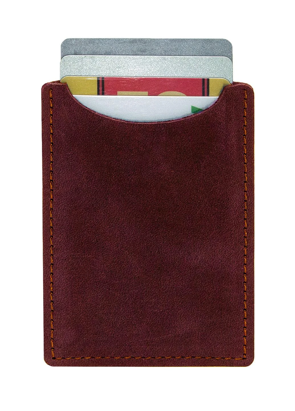 Кожаный картхолдер бордовый B 25-18Br-01-1 BermuD (253932727)