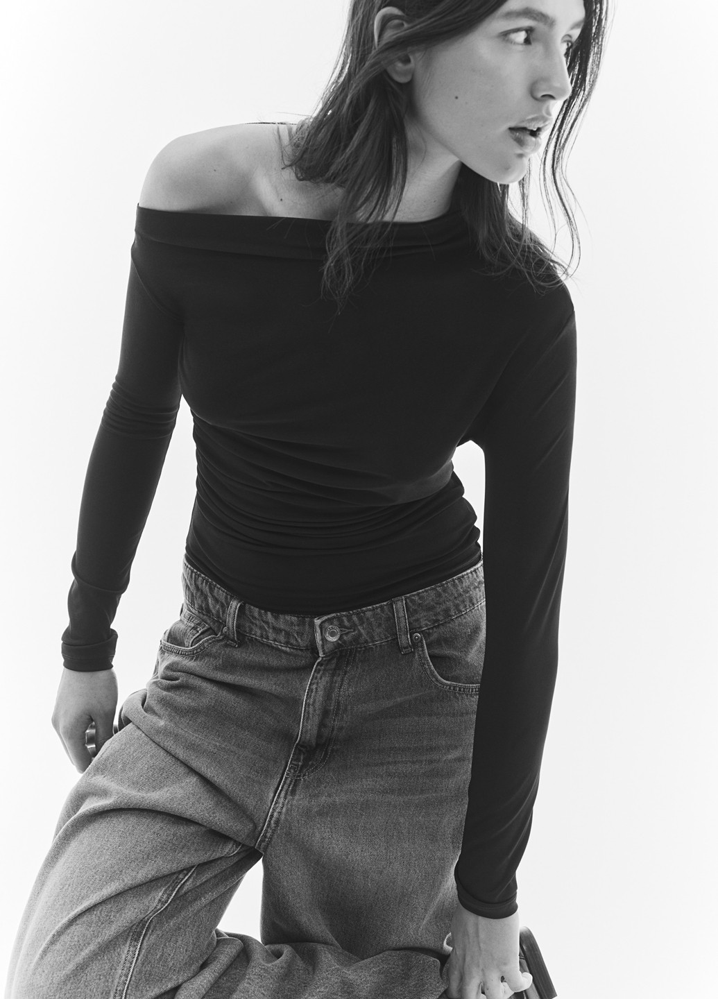 Чёрная блуза H&M