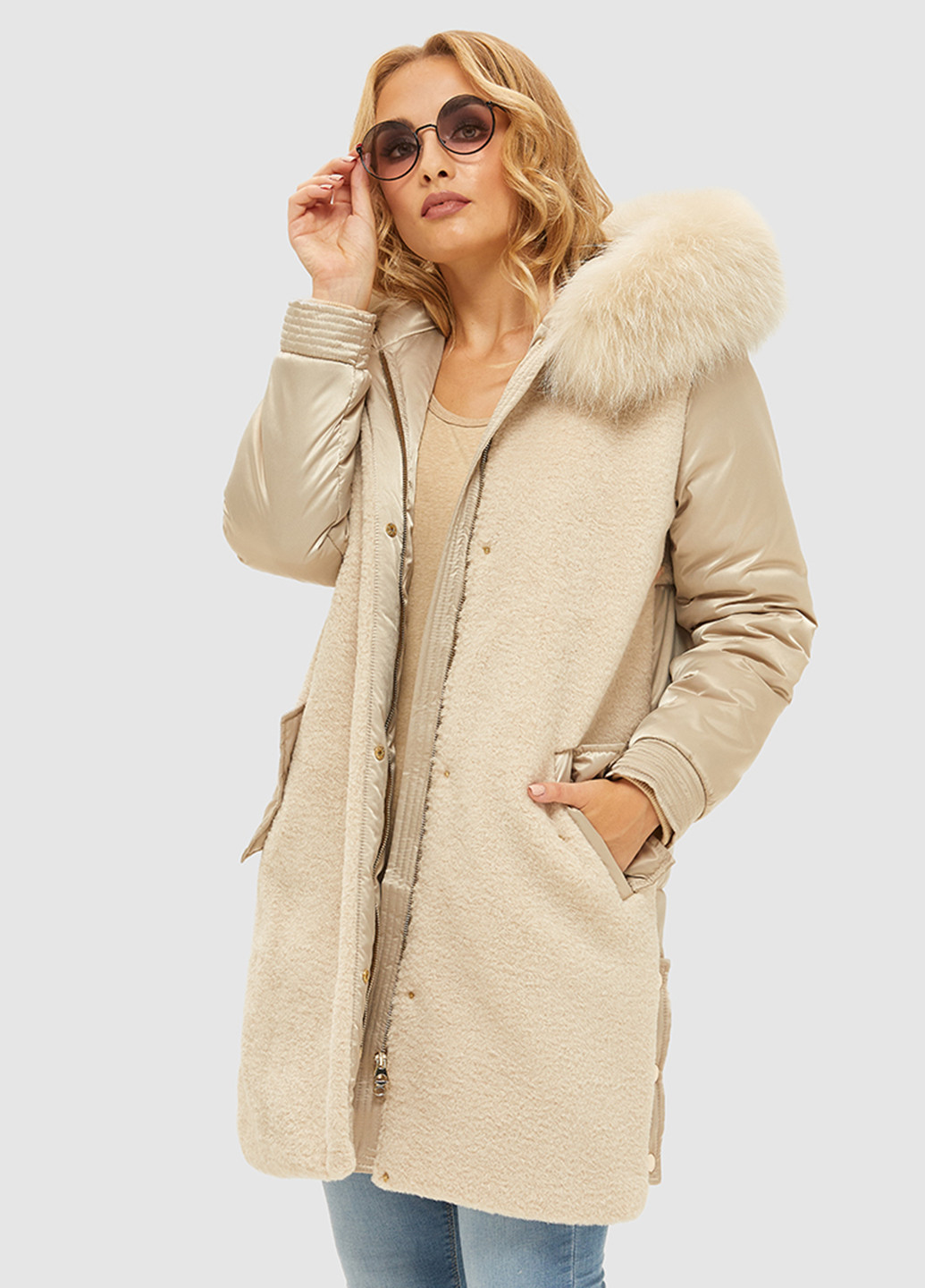 Пісочна зимня куртка MN