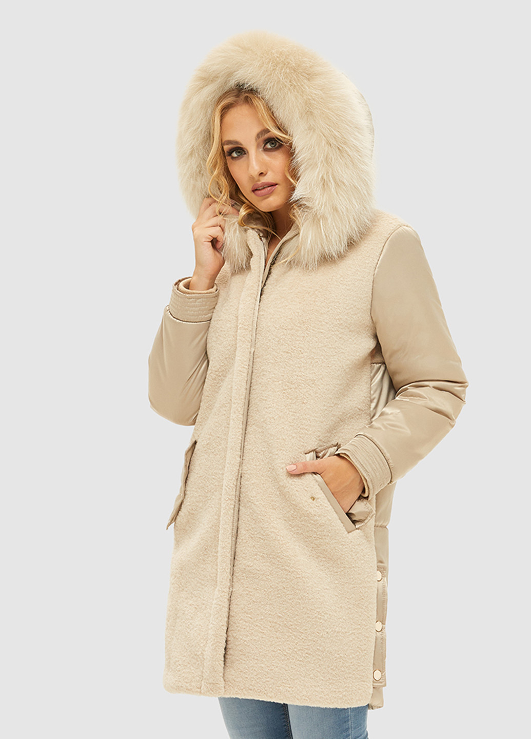 Пісочна зимня куртка MN