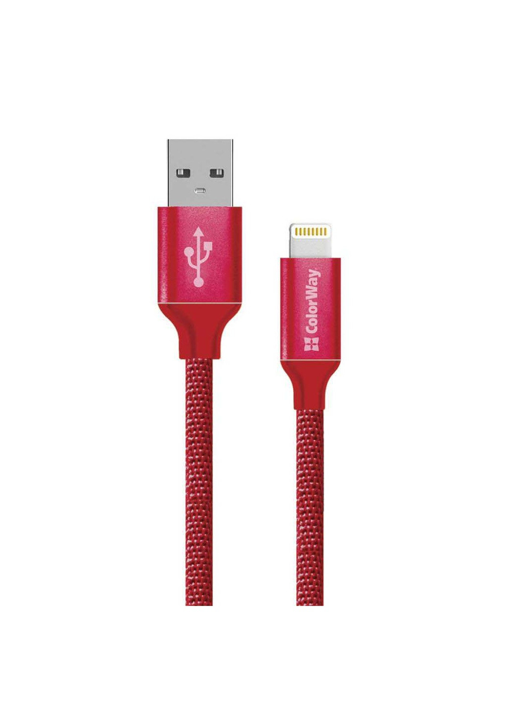 Дата кабель (CW-CBUL007-RD) Colorway USB 2.0 AM to Lightning 2.0m red (239382281)