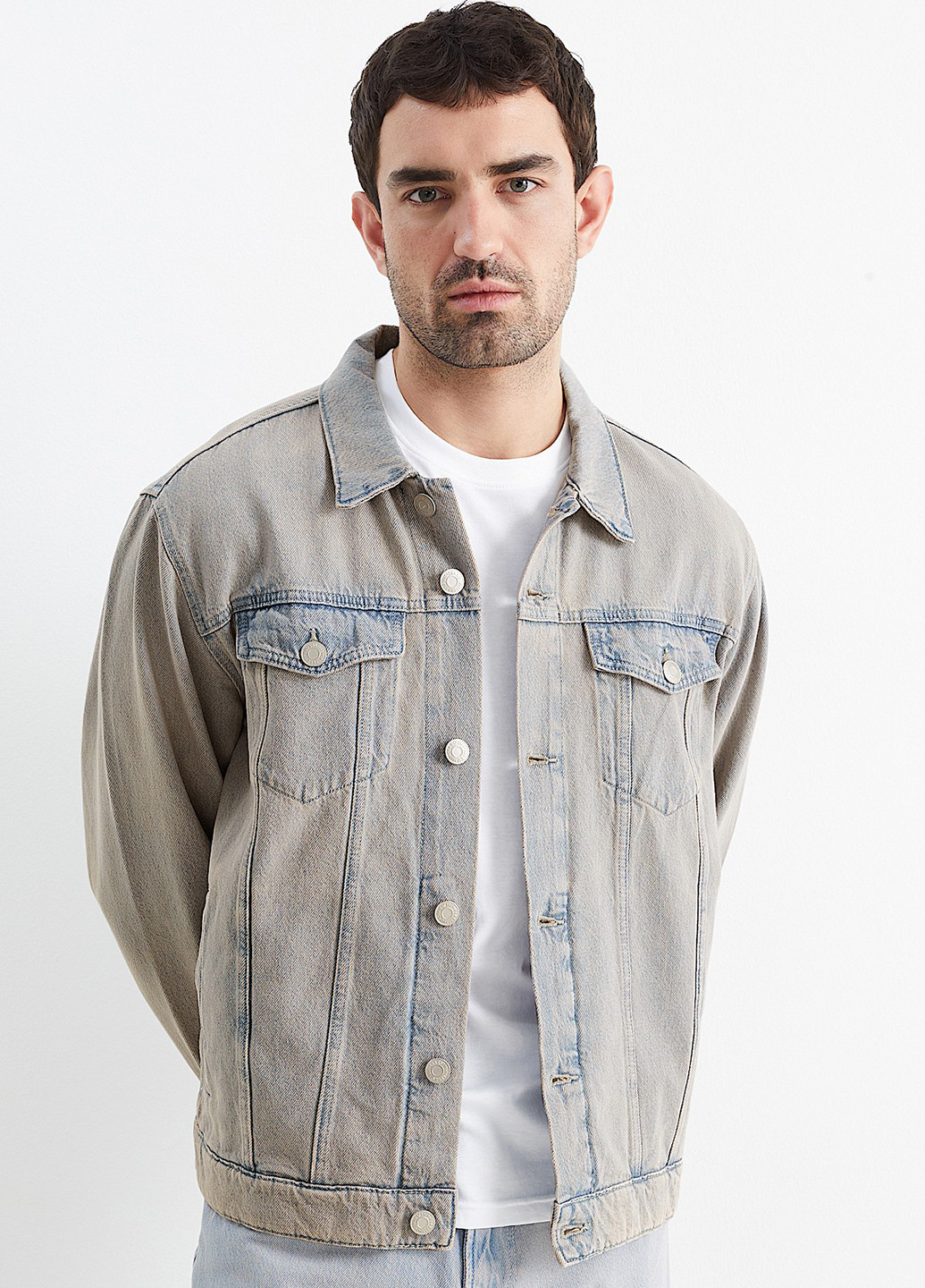 Серо-голубая демисезонная куртка C&A