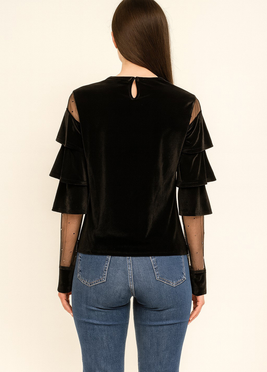 Чорна блузка Sassofono