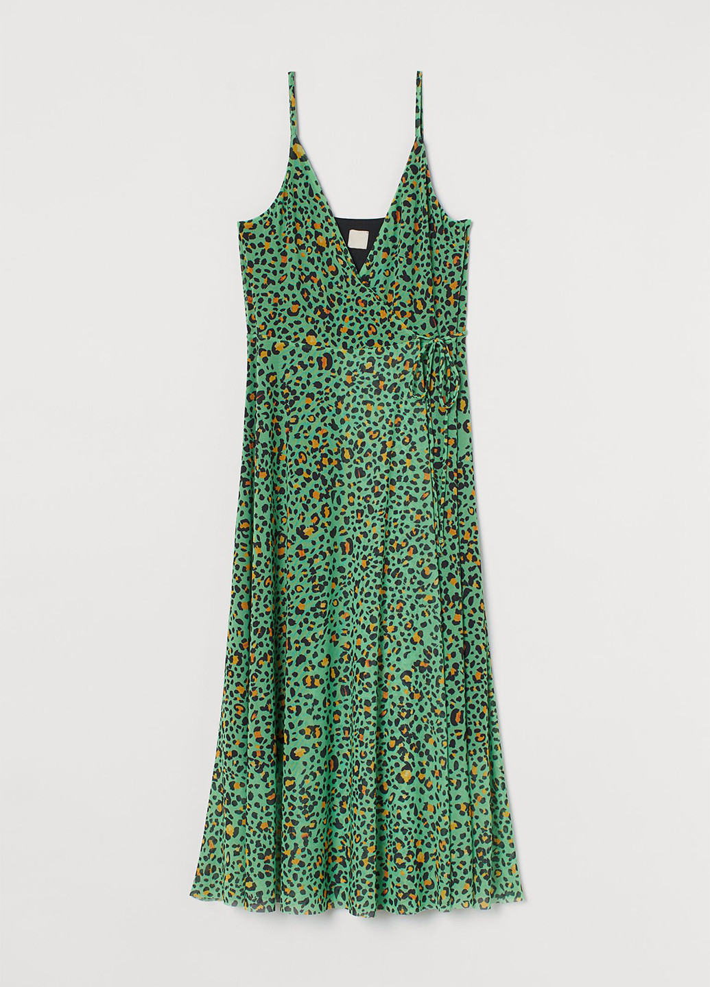 Зелена кежуал сукня на запах H&M леопардовий