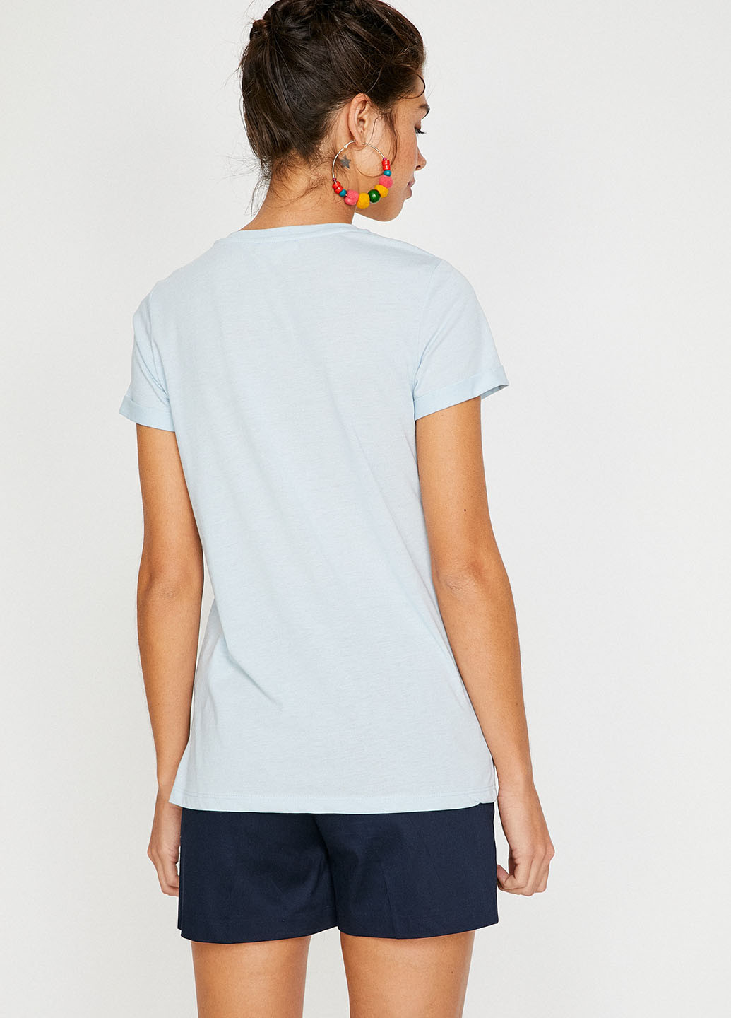 Світло блакитна літня футболка KOTON