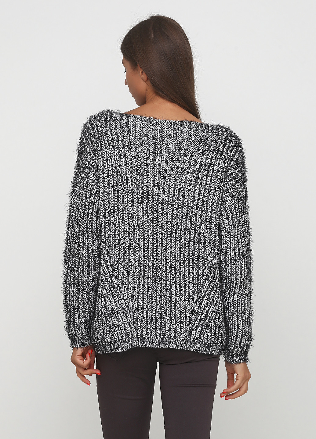 Чорно-білий демісезонний светр джемпер Etam