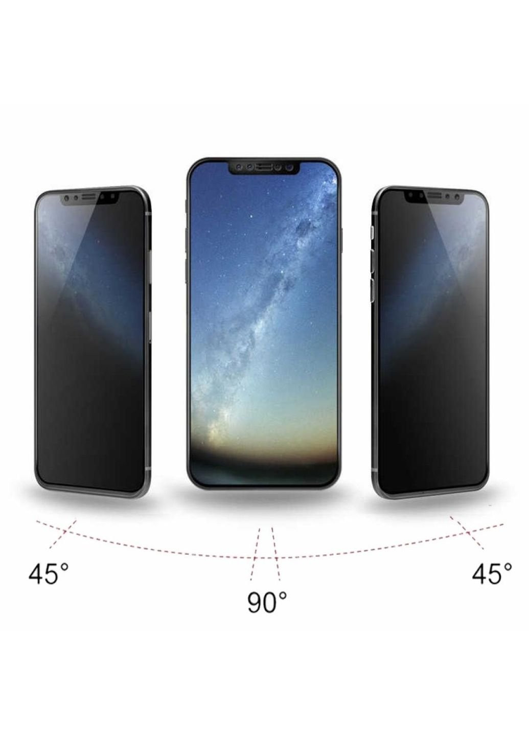 Стекло защитное Anti-spying Samsung Galaxy M10 SM-M105 Black (703918) BeCover (249597128)