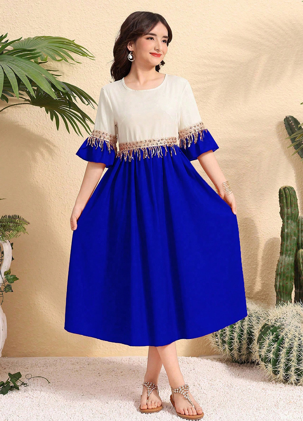 Синее платье SHEIN (366747713)