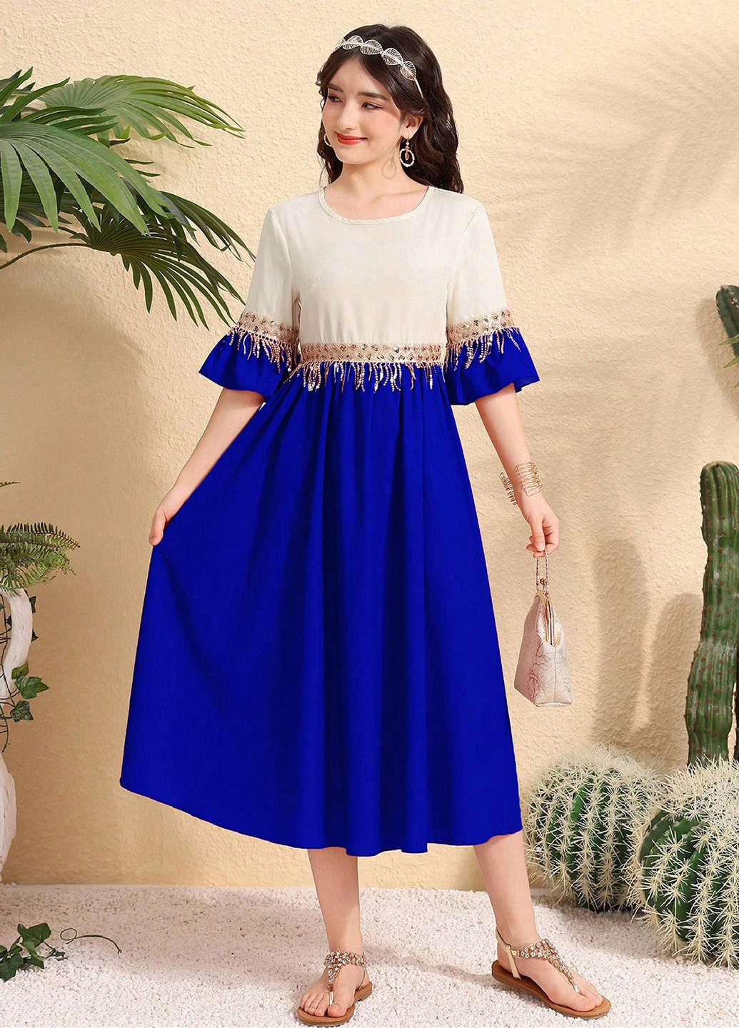 Синее платье SHEIN (366747713)