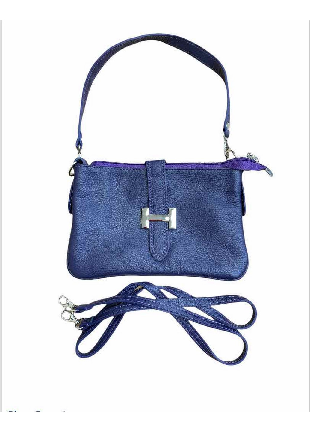 Сумка Italian Bags однотонная фиолетовая кэжуал