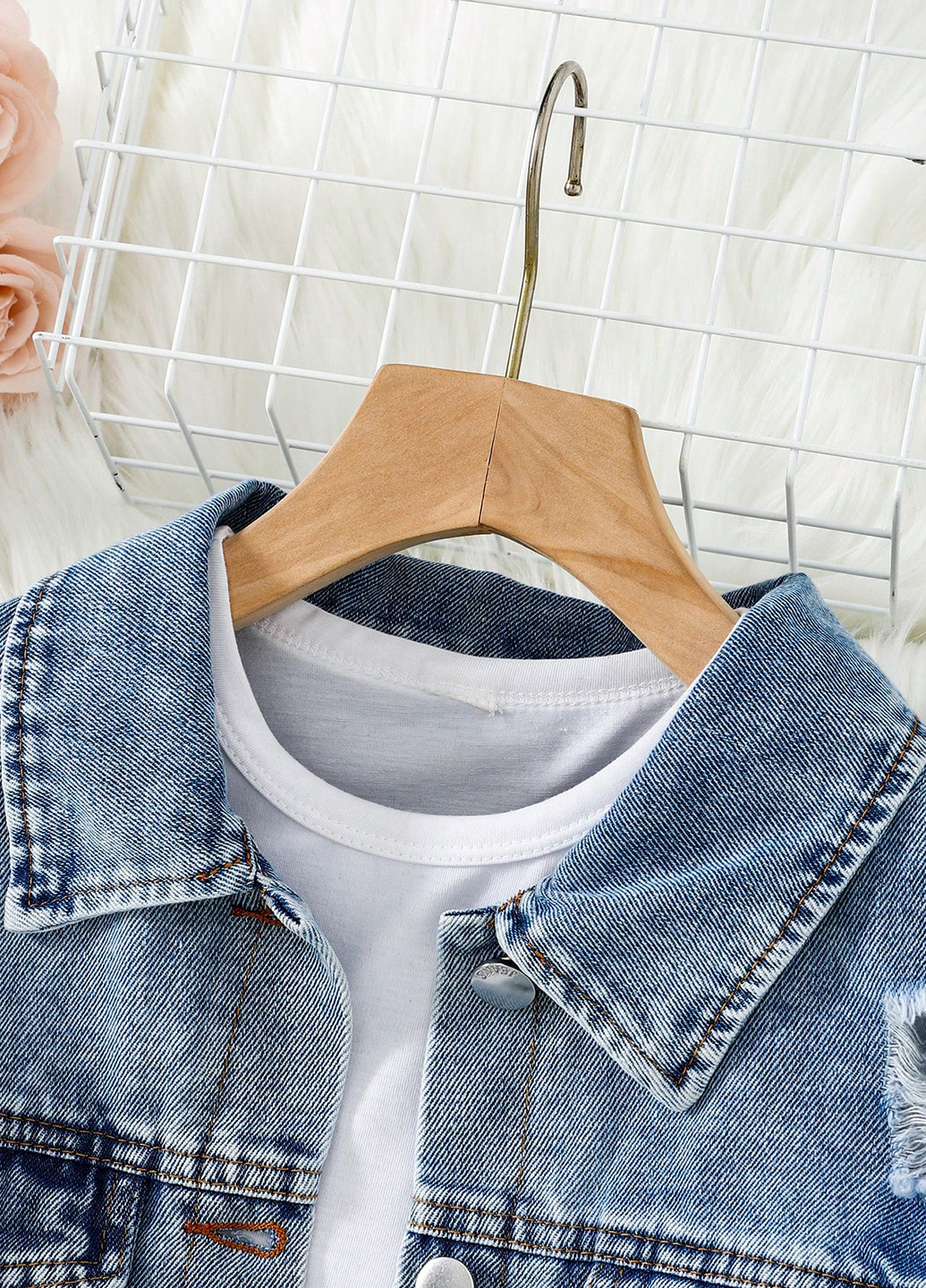 Блакитний демісезонний комплект (куртка, комбінезон) SHEIN