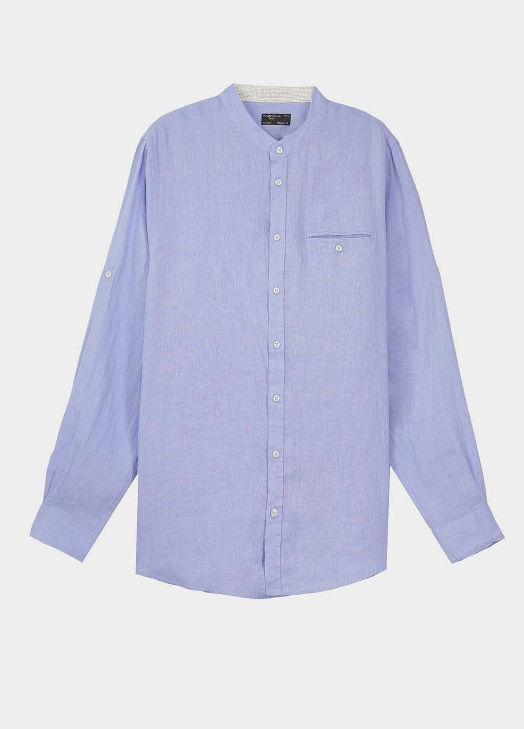 Сиреневая кэжуал рубашка однотонная Piazza Italia