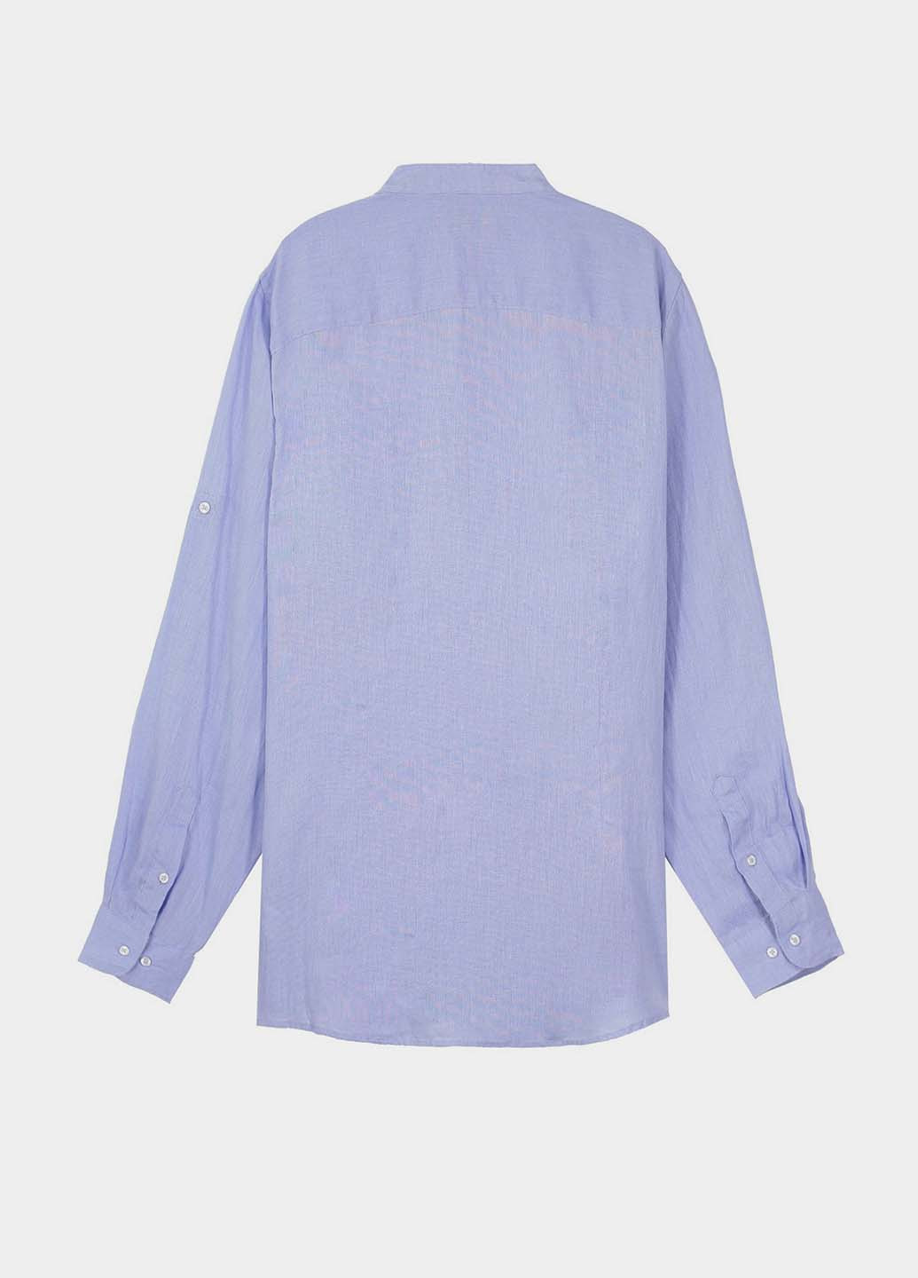 Сиреневая кэжуал рубашка однотонная Piazza Italia