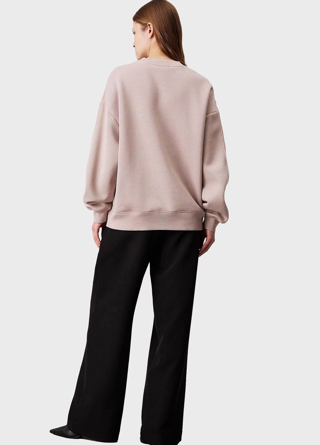 Пудровый свитшот Calvin Klein Jeans однотонный вышивка (347295517)